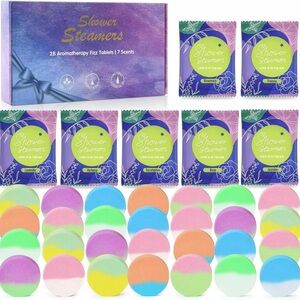 NEW 28 Pack Aromatherapy Shower Bomb Fizz Steamers Organic Natural Essential Oil
